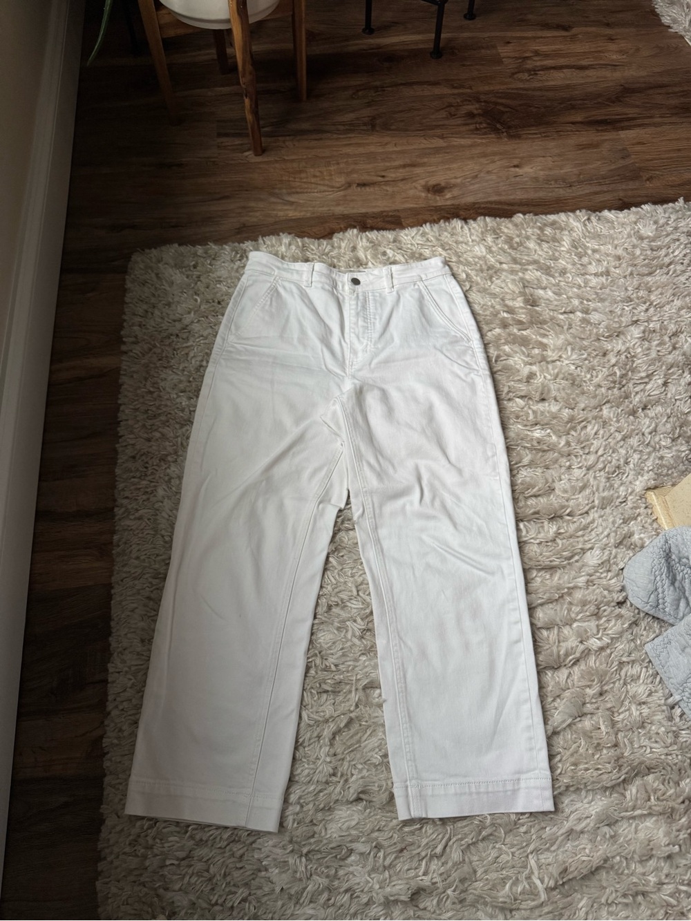Everlane White Wide-Leg Pants
